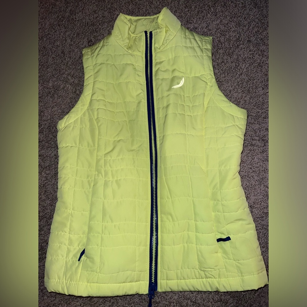 exertek neon yellow puffer vest